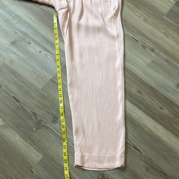 Gap Pink Drapey Trouser Pleated Pants Lt pink Womens size 8 Belt loops Tapered - Picture 7 of 12